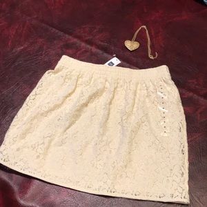 Cream Lace Skirt